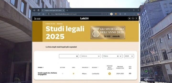 Lo Studio nella classifica dell’indagine “Studi legali dell’anno 2025” Lo Studio nella classifica dell’indagine “Studi legali dell’anno 2025”