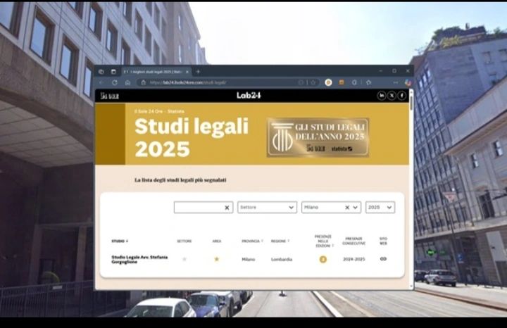Lo Studio nella classifica dell’indagine “Studi legali dell’anno 2025”